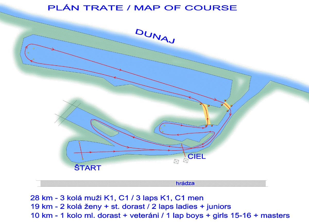 Dunajský maratón - plán trate