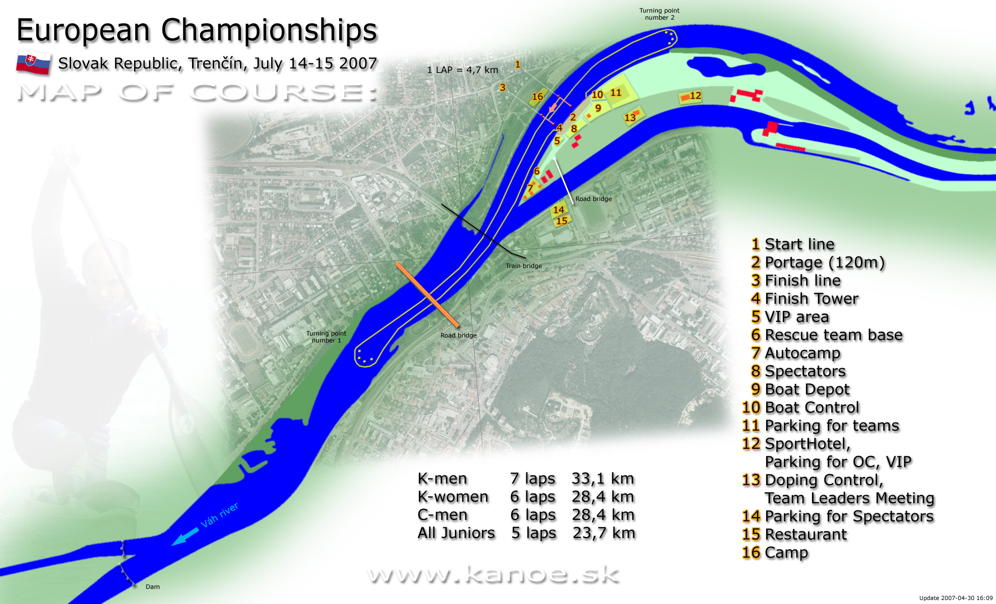 Majstrovstvá Európy v maratóne - plán trate
